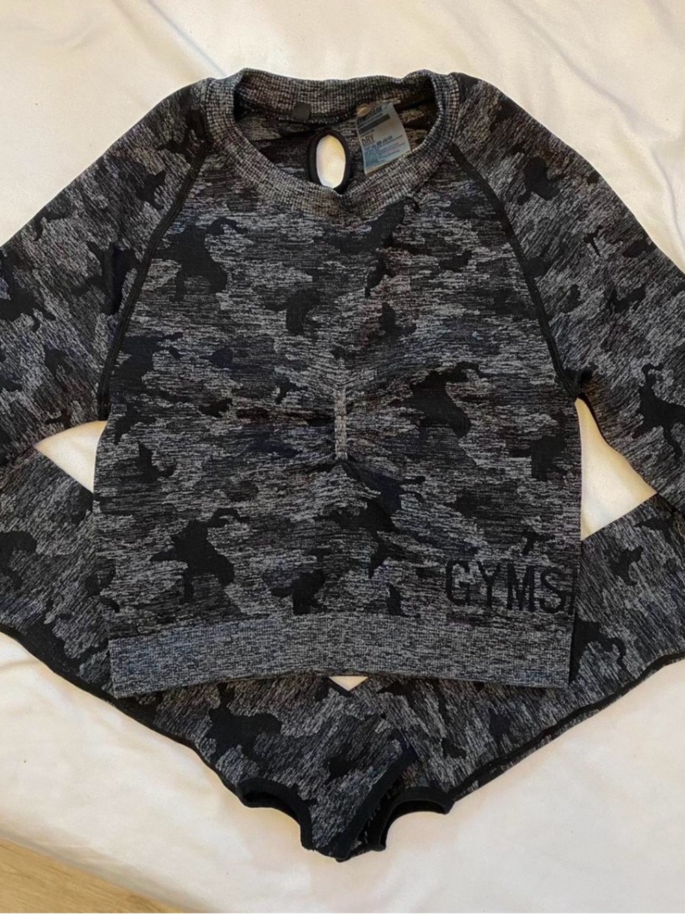 Gymshark Adapt Camo Seamless Long Sleeve Crop Top